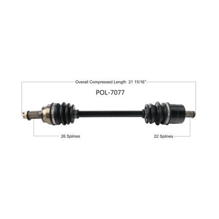 Wide Open OE Replacement CV Axle POL Fr L/R SCRAMBLER/SPORTSMAN 850/1000 16-17 POL-7077